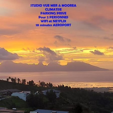 Studio Vaimiti Pour 2 Personnes Vue Mer Et Moorea Faaa Exterior foto